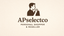 Logo of APselectco with a silhouette of a person holding a bag on a beige background