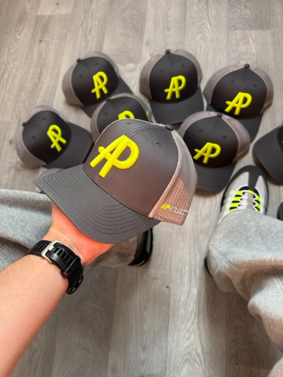 APselectco Baseball Cap (Grey/Neon)