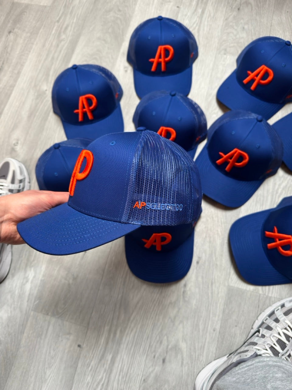 APselectco Baseball Cap (Blue/orange)