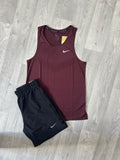 Nike Vest Short Set – Burgundy