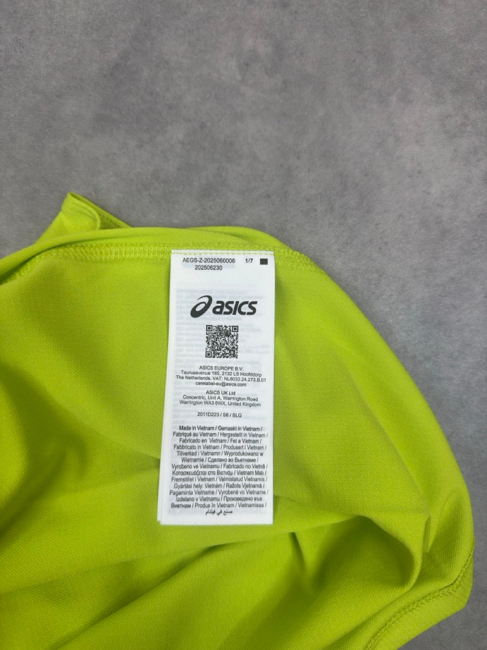 Asics Neon Green Core Vest – Men's Training & Festival Vest