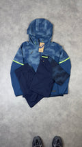 ASICS Asia Exclusive Cloud Pattern 3-Piece Set | T-Shirt, Shorts & Jacket (navy)